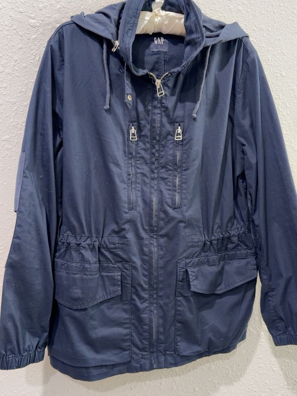 GAP Navy Hooded Utility Anorak Jacket